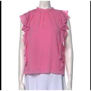 New GENERATION LOVE pink Ruffle Blouse, Size 3 (L)